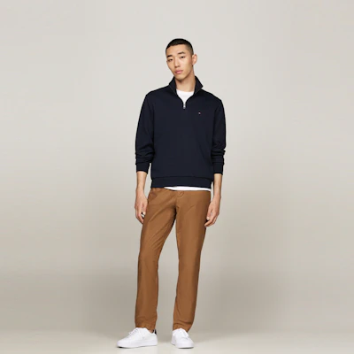 汤米·希尔费格 半拉链纯色休闲商务宽松版卫衣 MW0MW36510 3