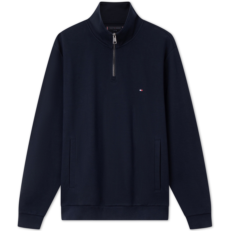 Sizing 汤米·希尔费格 半拉链纯色休闲商务宽松版卫衣 MW0MW36510