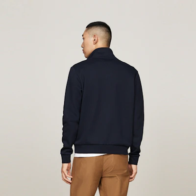 汤米·希尔费格 半拉链纯色休闲商务宽松版卫衣 MW0MW36510 2