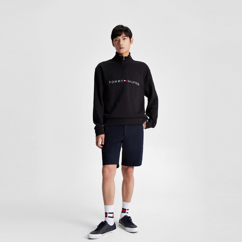 Details for Tommy Hilfiger Half-Zip Sweatshirt dengan Logo Bordir 78E2065