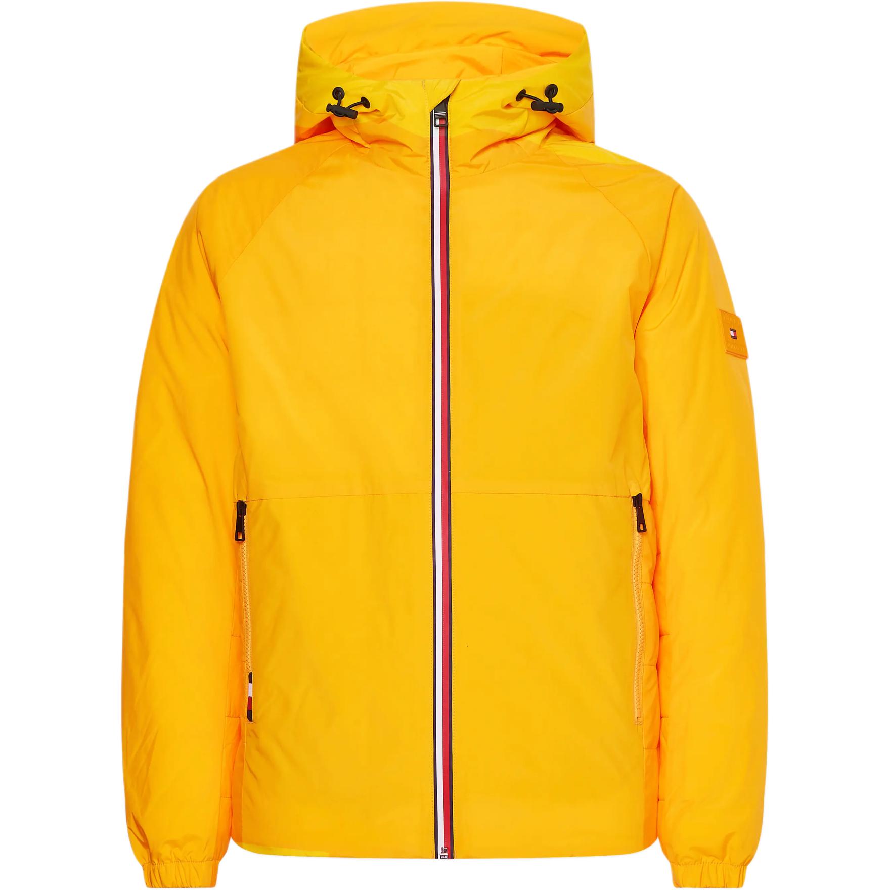 Tommy Hilfiger Hooded Quilted Jacket Yellow Slim-Fit Puffer Coat MW0MW28993-ZEW