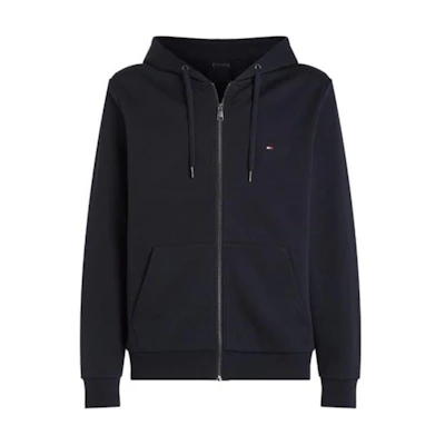 Tommy Hilfiger Hoodie Navy Blue with Front Logo Zip Design MW0MW37243-DW5