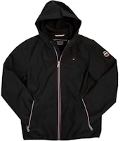 Tommy Hilfiger Ivy Style Casual Hooded Zip Breathable Jacket 157AP294-BLK Tommy Hilfiger Ivy Style Casual Hooded Zip Breathable Jacket 157AP294-BLK