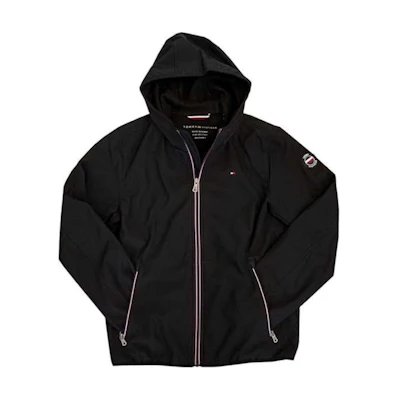 Tommy Hilfiger Ivy Style Casual Hooded Zip Breathable Jacket 157AP294-BLK
