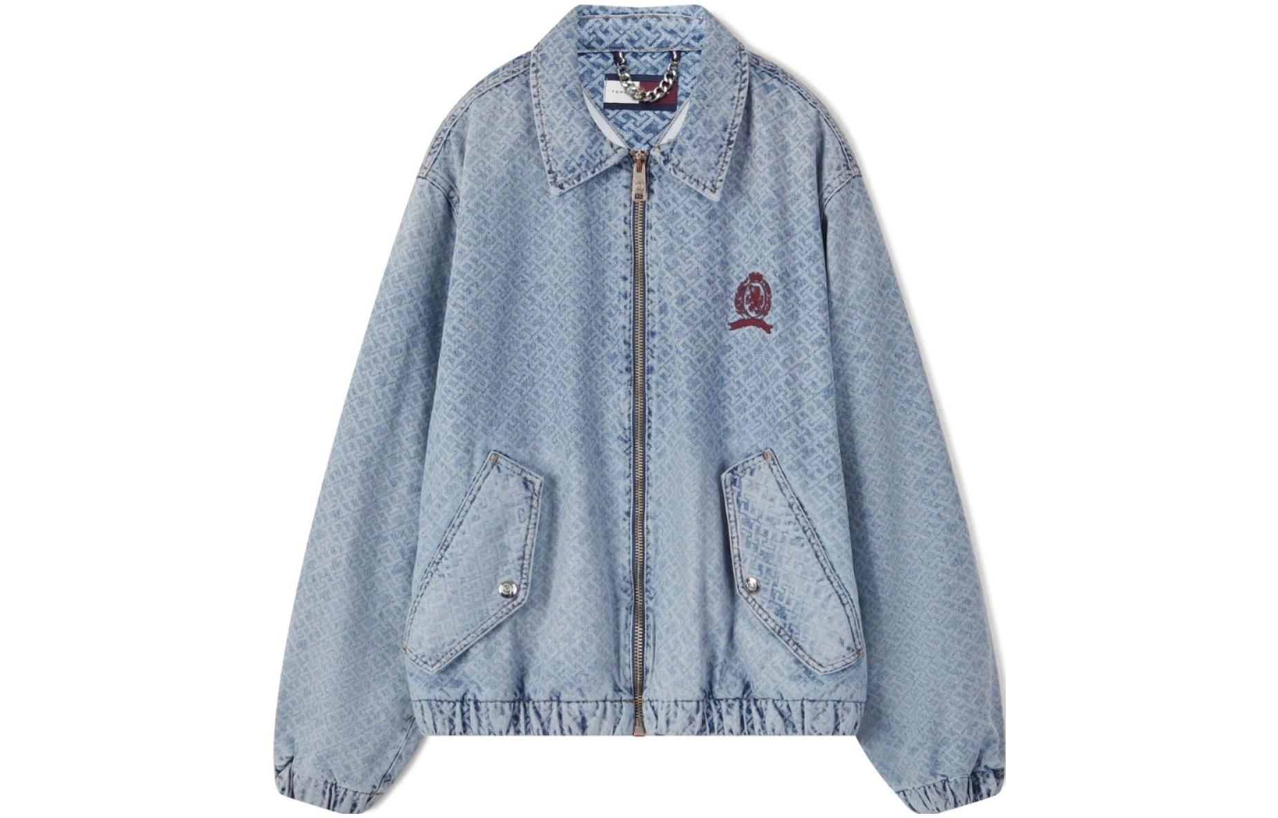 Tommy Hilfiger Jacquard Logo Denim Jacket Denim Blue MW0MW30971