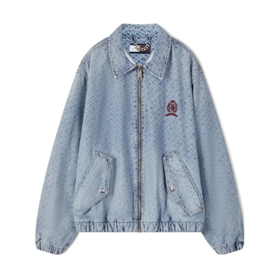 Tommy Hilfiger Jacquard Logo Denim Jacket Denim Blue MW0MW30971