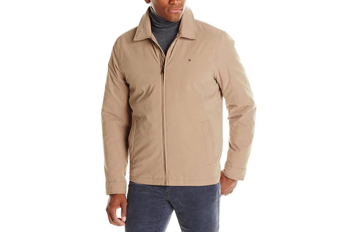 Tommy Hilfiger Khaki Quilted Business Casual Jacket 159AK644-khk