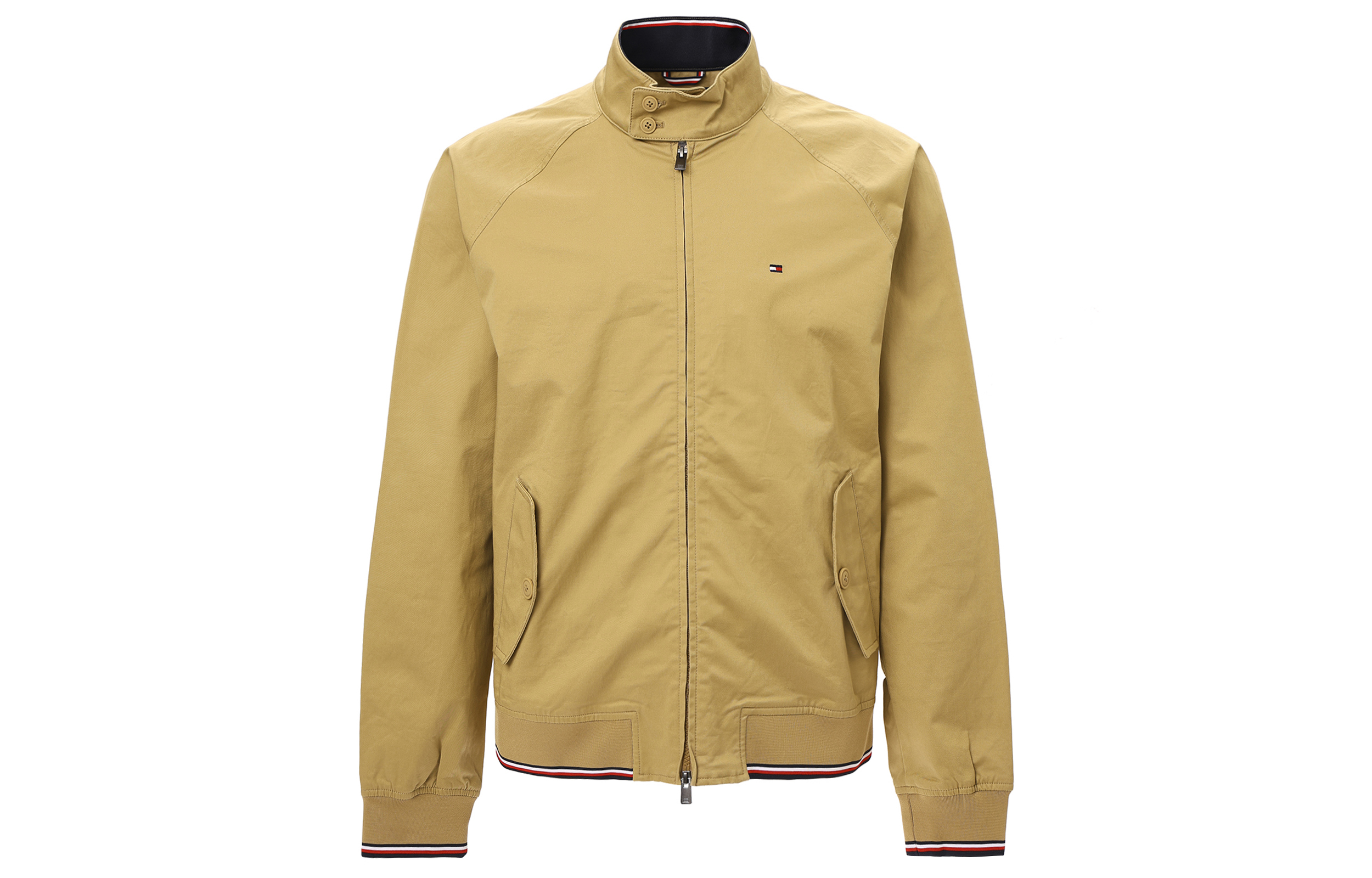 Tommy Hilfiger Khaki Stand Collar Raglan Sleeve Casual Jacket 78J2788-810