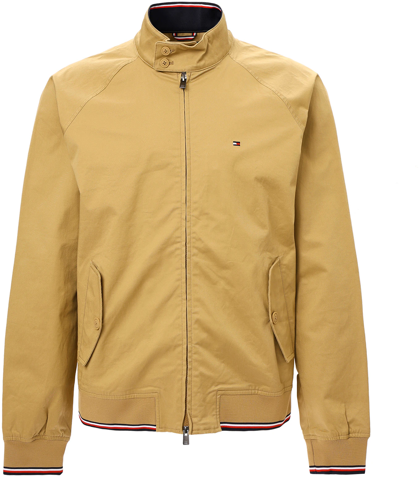 tommy-hilfiger-khaki-stand-collar-raglan-sleeve-casual-jacket-78-j2788-810