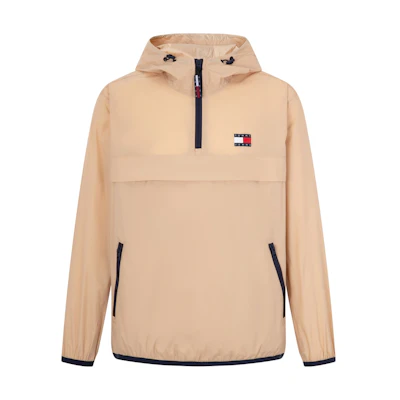 Tommy Hilfiger Khaki Windproof Waterproof Packable Hooded Outdoor Jacket DM0DM15906AB4