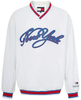 Tommy Hilfiger Letter Logo V-Neck Jacket Men’s Red White Blue DM0DM16302YBL Tommy Hilfiger Letter Logo V-Neck Jacket Men’s Red White Blue DM0DM16302YBL