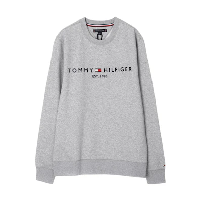 Tommy Hilfiger Letter Print Crewneck Sweatshirt Grey MW11596023
