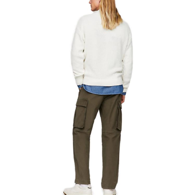 Shop Sudadera Tommy Hilfiger Letras Cuello Redondo Blanco Manga Larga MW0MW330820K4BIANCO