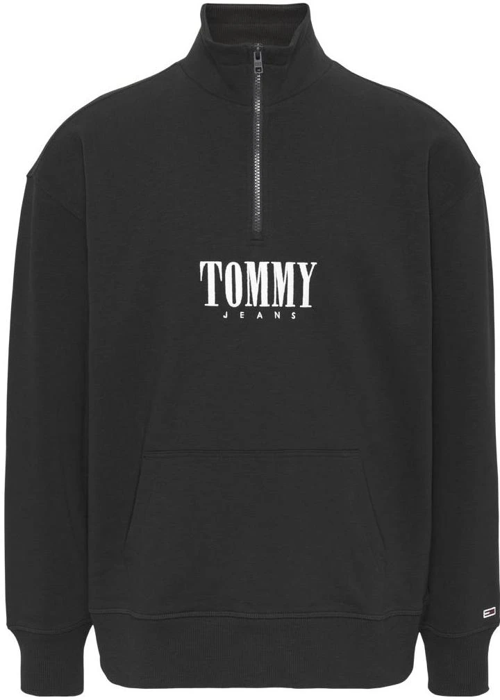 tommy-hilfiger-letter-print-half-zip-sweatshirt-black-dm-0-dm-15021-bds