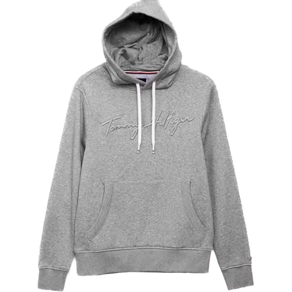 Tommy Hilfiger Light Gray Logo Embroidered Hoodie 78J3819-030