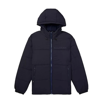 Tommy Hilfiger Lightweight Hooded Puffer Jacket - Navy Blue M78J7567-FAP