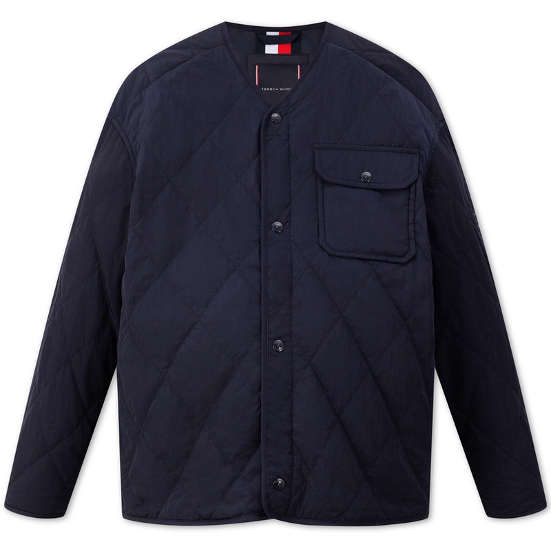 Tommy Hilfiger Lightweight Quilted V-Neck Padded Jacket MW0MW33420