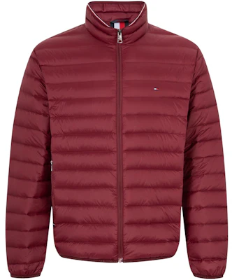 타미 힐피거 남성용 경량 레드 화이트 블루 다운 퀼팅 자켓. MW0MW28065 6