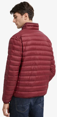 타미 힐피거 남성용 경량 레드 화이트 블루 다운 퀼팅 자켓. MW0MW28065 9