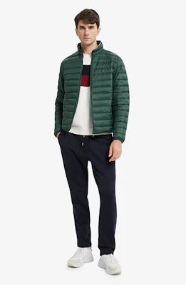 타미 힐피거 남성용 경량 레드 화이트 블루 다운 퀼팅 자켓. MW0MW28065 16
