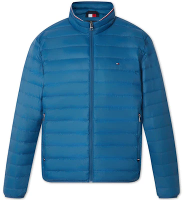 타미 힐피거 남성용 경량 레드 화이트 블루 다운 퀼팅 자켓. MW0MW28065 18
