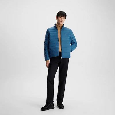 타미 힐피거 남성용 경량 레드 화이트 블루 다운 퀼팅 자켓. MW0MW28065 22