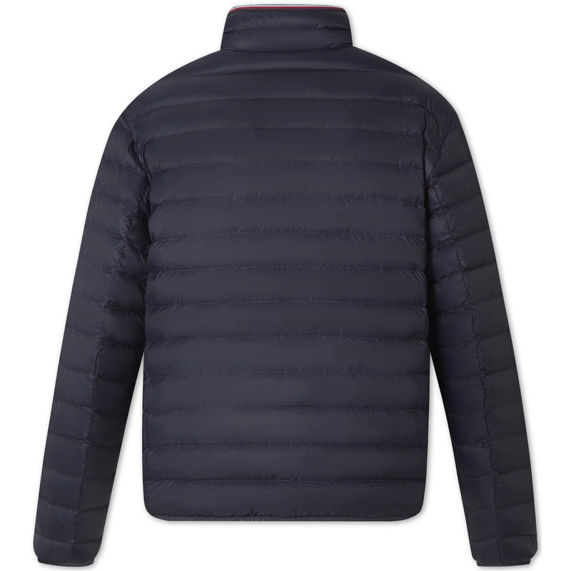 Lookbook 타미 힐피거 남성용 경량 레드 화이트 블루 다운 퀼팅 자켓. MW0MW28065