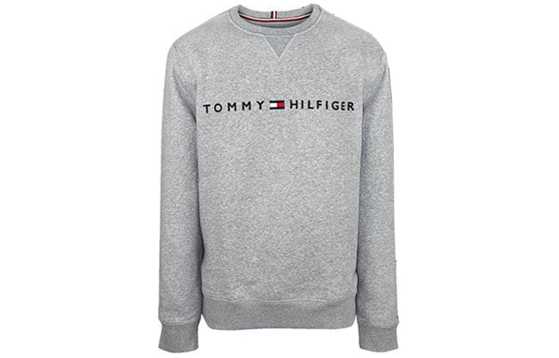 Tommy Hilfiger Logo Crewneck Fleece Sweatshirt Grey 78D8989-015