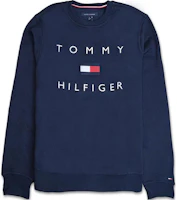 Tommy Hilfiger Logo Crewneck Pullover Navy Sweatshirt 78J2283-410 Tommy Hilfiger Logo Crewneck Pullover Navy Sweatshirt 78J2283-410