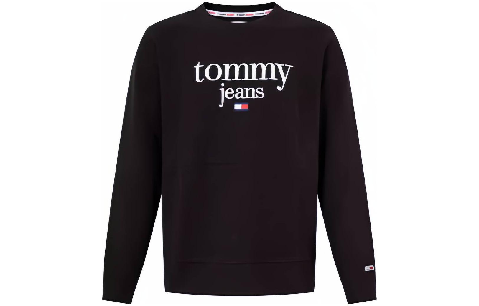 Tommy Hilfiger Logo Crewneck Sweatshirt Unisex Black DM0DM15029-BDS