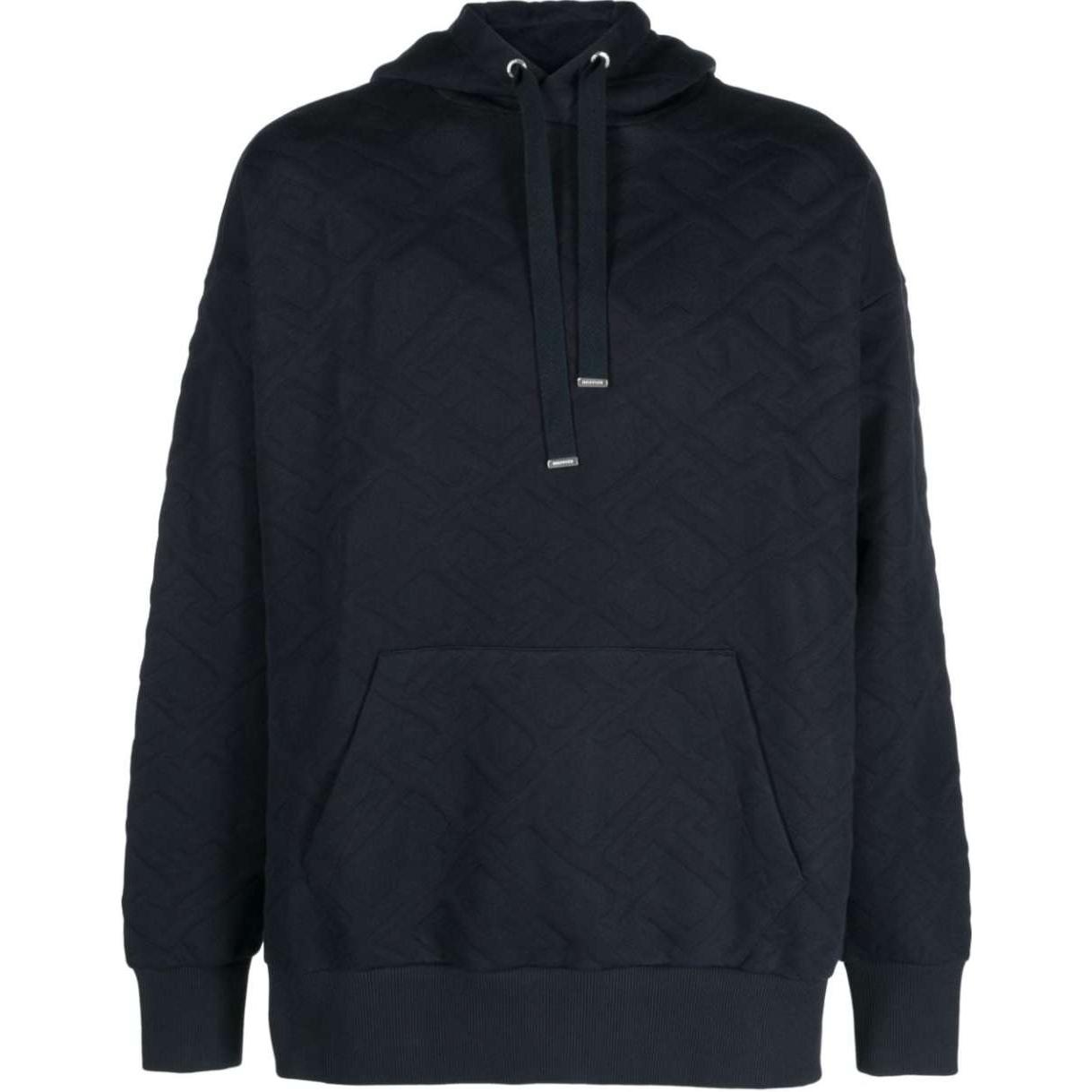 Tommy Hilfiger Logo Embossed Hoodie Navy Blue Long Sleeve Pullover MW0MW32443-NAVY