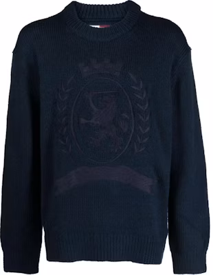 Tommy Hilfiger 刺繡Logo寬鬆版圓領毛衣 海軍藍 MW0MW32291-NAVY Buy Tommy Hilfiger 刺繡Logo寬鬆版圓領毛衣 海軍藍 MW0MW32291-NAVY