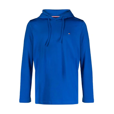 Tommy Hilfiger Logo Embroidered Hoodie Blue Long Sleeve MW0MW30063-BLUE