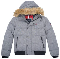 Tommy Hilfiger Logo Embroidered Hoodie Jacket Grey 159AP863-GREY Tommy Hilfiger Logo Embroidered Hoodie Jacket Grey 159AP863-GREY