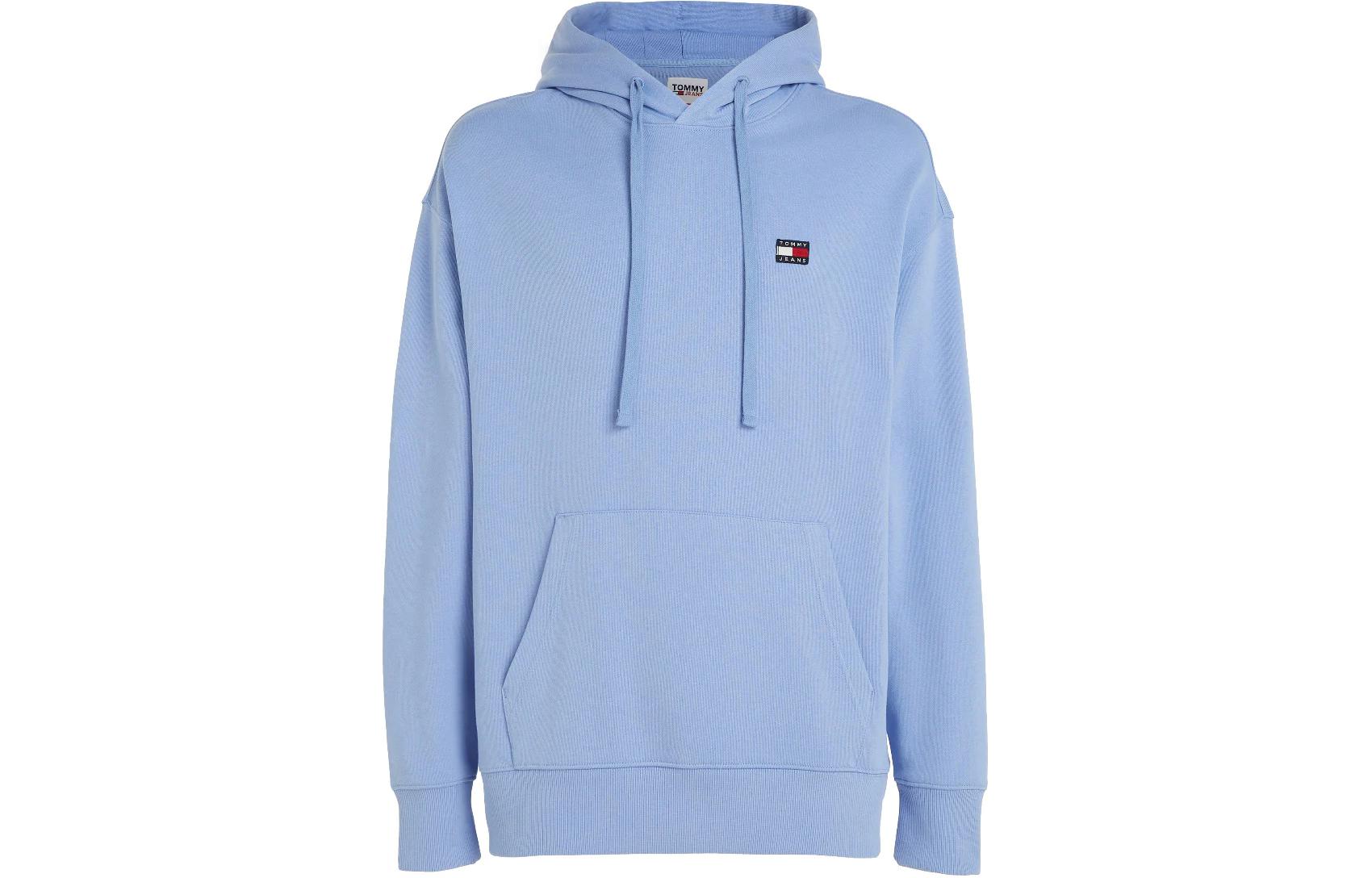 Tommy Hilfiger Logo Embroidered Hoodie Men’s Blue Long Sleeve DM0DM16369-C3X
