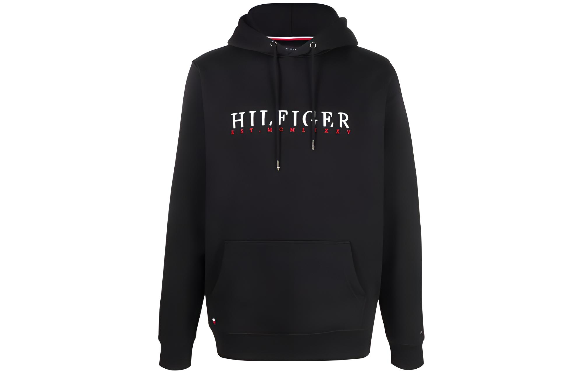 Tommy Hilfiger Logo Embroidered Hoodie Men’s Grey MW0MW22204-BDS