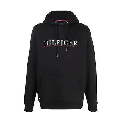 Tommy Hilfiger Logo Embroidered Hoodie Men’s Grey MW0MW22204-BDS