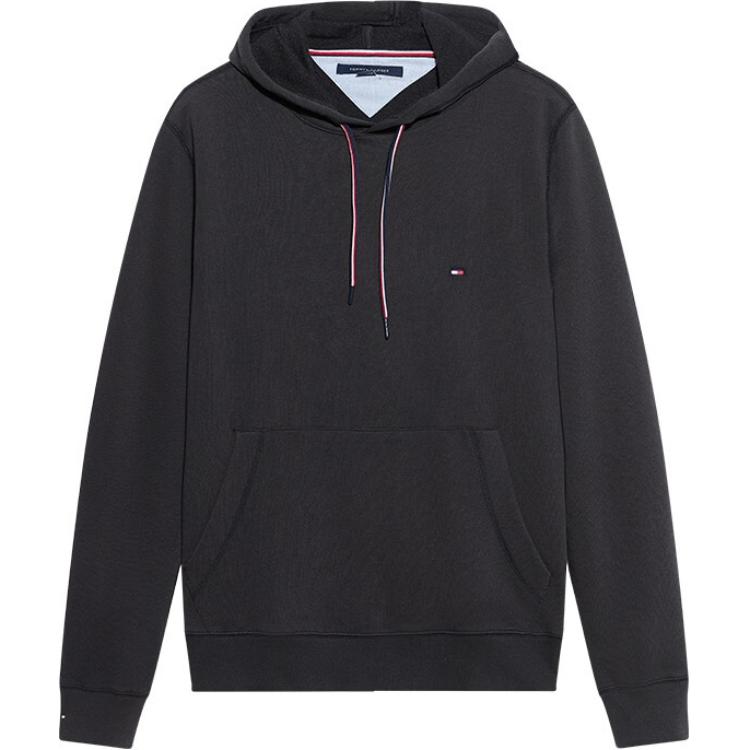Tommy Hilfiger Logo Embroidered Oversized Hoodie Black Fall/Winter Wear 78J2402-001