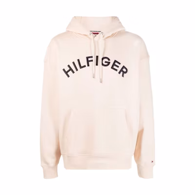 Tommy Hilfiger Logo Embroidered Unisex Hoodie Long Sleeve Khaki MW0MW31070AF6