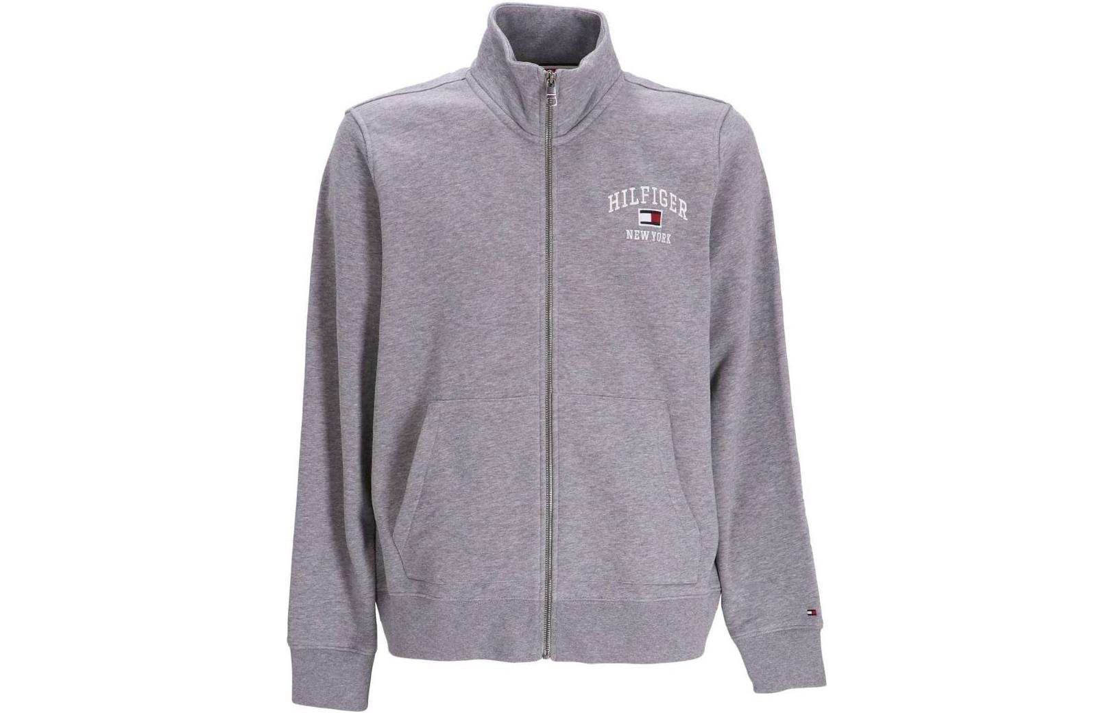 Tommy Hilfiger Logo Embroidered Zip-Up Track Jacket Men’s Light Gray FMW0MW28172-ZN2