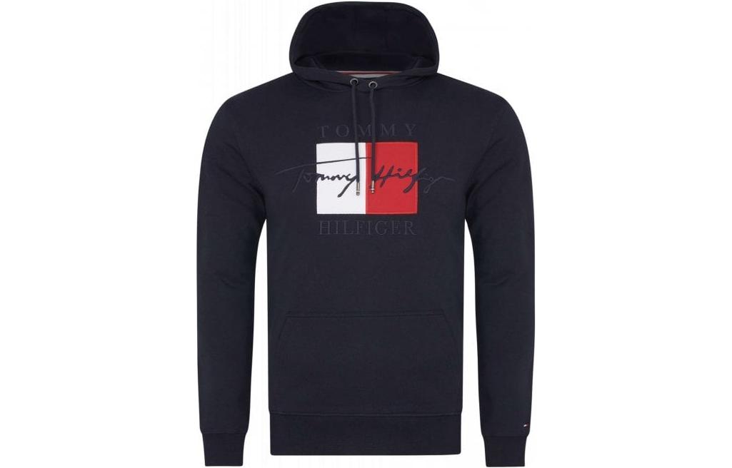 Tommy Hilfiger Logo Graphic Pullover Hoodie Blue MW0MW14202DW5