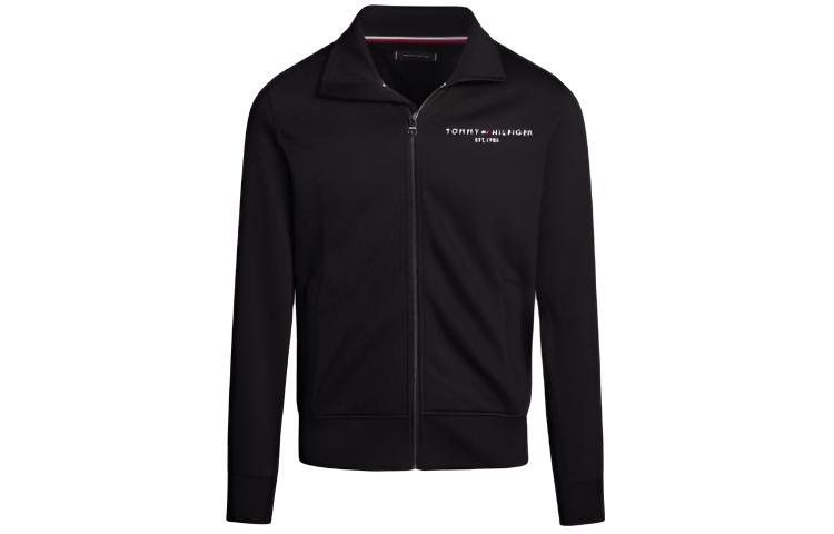 Tommy Hilfiger Logo High Neck Zip Sweatshirt Jacket Black MW0MW29327-BDS