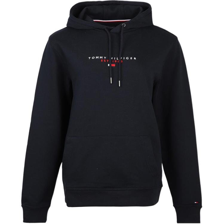 Tommy Hilfiger Logo Letter Graphic Hooded Pullover Navy Hoodie 78J6420-410