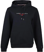 Tommy Hilfiger Logo Letter Graphic Hooded Pullover Navy Hoodie 78J6420-410 Tommy Hilfiger Logo Letter Graphic Hooded Pullover Navy Hoodie 78J6420-410