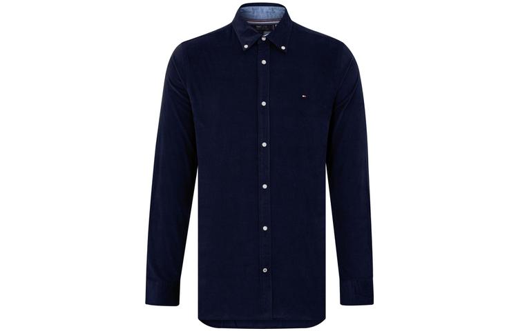 Tommy Hilfiger Logo Navy Shirt-Style Jacket MW0MW20456-DW5