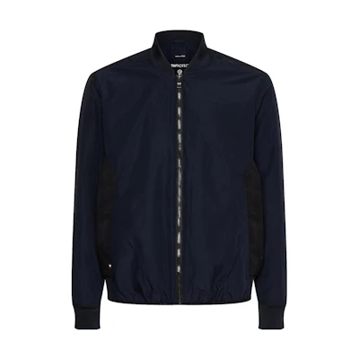 Tommy Hilfiger Logo Patch Zip Jacket Desert Sky Men’s Long Sleeve MW0MW28926-DW5