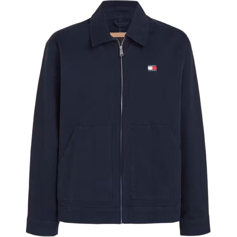 Tommy Hilfiger Logo Print Long-Sleeve Zip Jacket Navy Blue - Casual Wear DM0DM18696-C1G