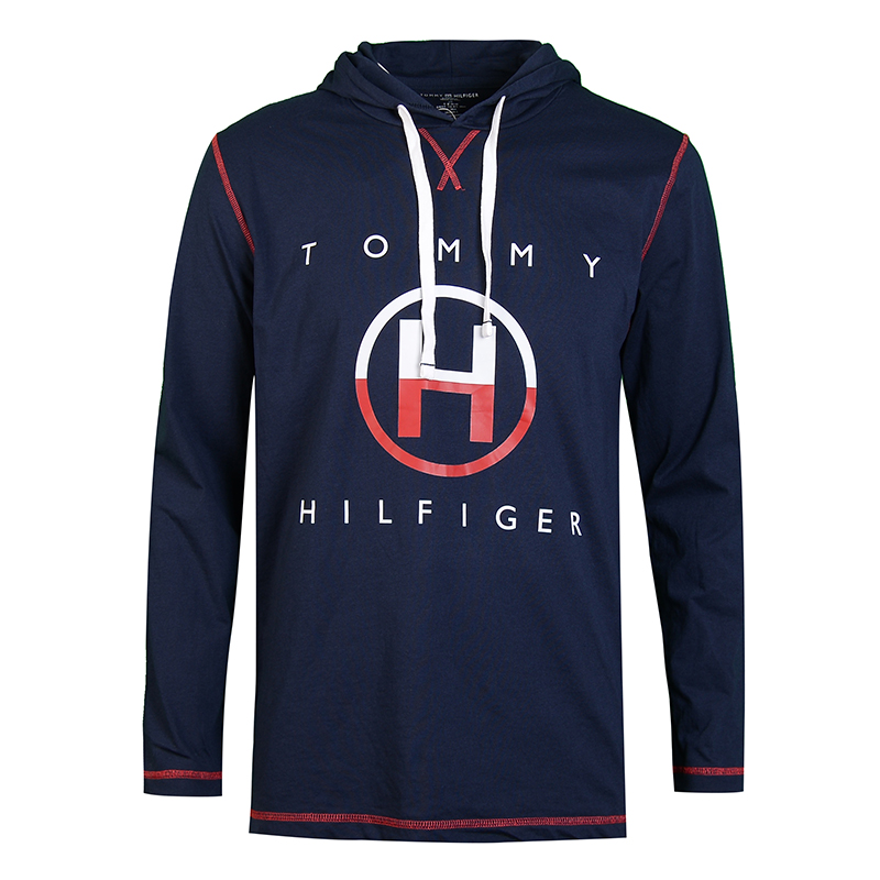 Tommy Hilfiger Logo Print Pullover Hoodie 09T4147