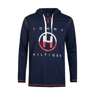 Tommy Hilfiger Logo Print Pullover Hoodie 09T4147