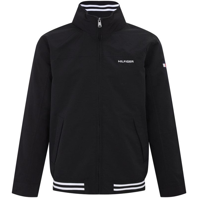 Tommy Hilfiger Logo Print Stand Collar Zip-Up Jacket Mens Spring Autumn 78J304I00I